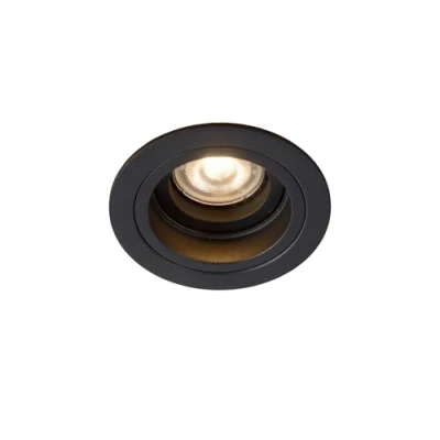 Image de Lucide 22958/01/30 Embed Spot Encastrable, Métal, GU10, 42 W, Noir, 9,1 x 3,7 cm