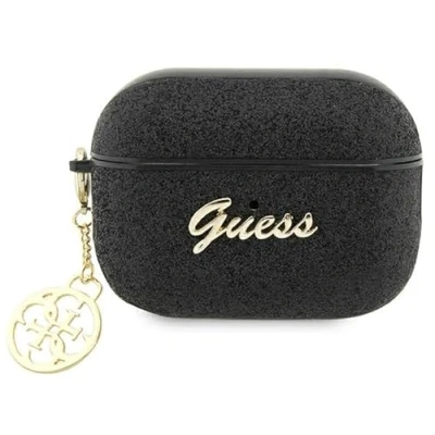 Image de Guess GUAP2GLGSHK Coque pour AirPods Pro 2 Noir Paillettes Flake 4G Charm