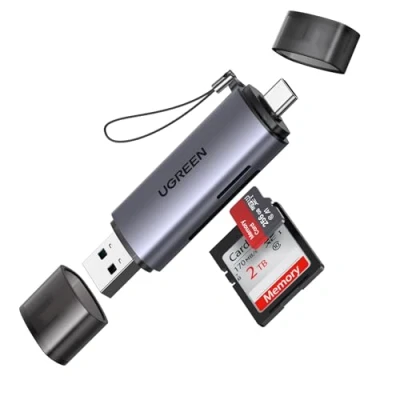 Image de Lecteur de Carte SD Micro USB C 3.0 2 en 1 Adaptateur Max 2To Compatible avec MacBook/iPad/Galaxy