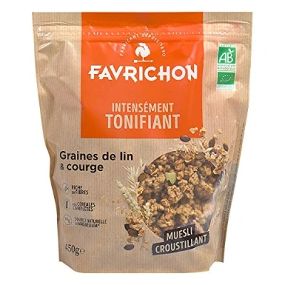 Image de Favrichon Muesli Croustillant Lin &amp; Courge 450G Vendu par unité