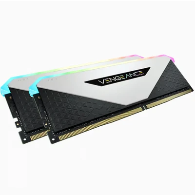 Image de Corsair Vengeance RGB RT 16Go (2x8Go) DDR4 3200MHz C16 Mémoire de Bureau (Éclairage Dynamique, Optimisé pour AMD 300/400/500 Series, Compatible avec Intel Series) Blanc