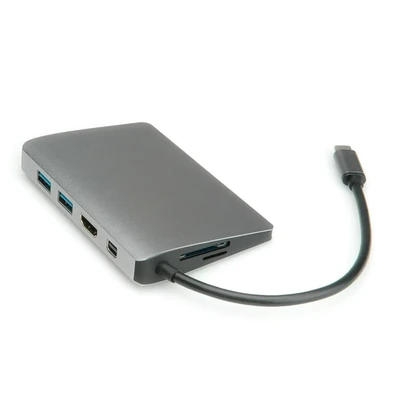 Image de ROLINE 12.02.1021 station d&#039;accueil Avec fil USB 3.2 Gen 2 (3.1 2) Type C Gris Neuf