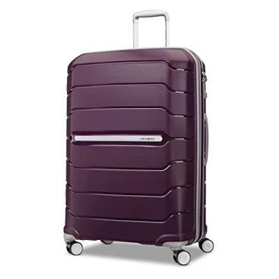 Image de Samsonite Freesform Rigide Extensible avec roulettes Doubles pour Adulte Unisexe, Violet améthyste, Checked Large 28 inch, Freeform Hardside rotatives