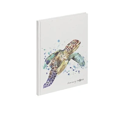 Image de Pagna 26092 15 Carnet de notes Motif tortue 128S avec lignes à pois Format A5