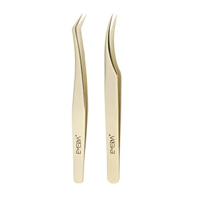 Image de EMEDA pince à faux Cils pour extensions de 2 pcs épiler professionnelle précision dorée ensemble pinces individuels volumiques 3D 6D eyelash tweezers