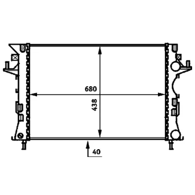 Image de MAHLE ORIGINAL CR 462 000P radiateur du moteur pour véhicules avec système de climatisation 680 438 40 Grille soudée RENAULT: ESPACE 4