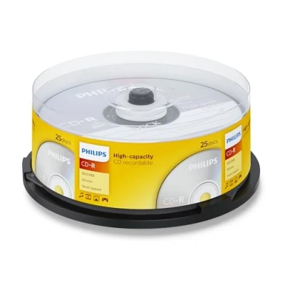 Image de CD R Philips 90 min 800MB 40x 25 supports en spindle
