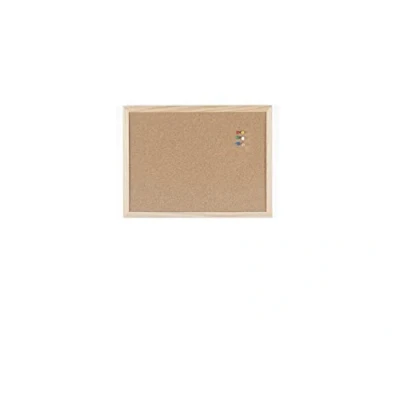 Image de BoardsPlus Tableau en liège 40 x 30 cm avec cadre bois, 6 punaises