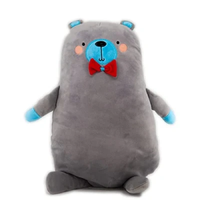 Image de InnoGIO GIOplush Bear, Coussin Peluche Ours 52cm pour Enfant, Doudou de Naissance Bébé, Matière Douce au Toucher, Jouet avec Composants Sécurisés, Aide à l&#039;Endormissement, Gris