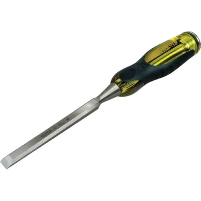 Image de Stanley 0 16 251 Ciseau Bois Dynagrip Prof Taille : 6 Mm Gamme FatMax Indémanchable Et Incasable Poignée Ergonomique Bi Matière Lame Traversante