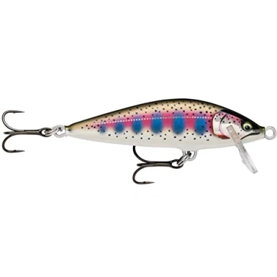 Image de Rapala Leurre de Pêche Countdown Elite Construction Balsa Eau Douce Coulant Profondeur Nage 0,9m Taille 4,5cm / 3,5g Fabriqué en Estonie Gilded Rainbow Trout