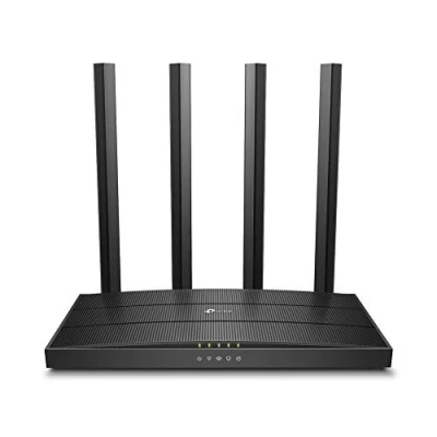 Image de TP Link Archer C6 Routeur WiFi, Bi Bande AC1200Mbps, 5 Ports Gigabit, 867Mbps à 5GHz et 400Mbps 2.4GHz, Mode point d&#039;Accès, Sécurité Avancée Avec WPA3, MU MIMO, EasyMesh, IPv6, Brancher Utiliser