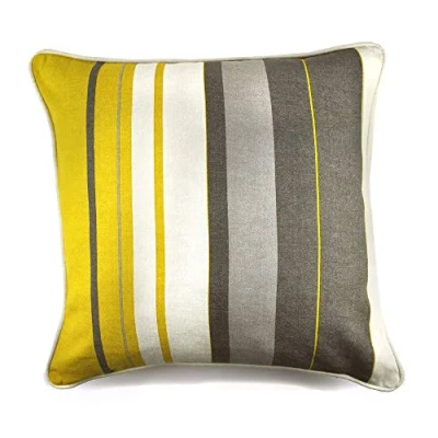Image de Fusion Home Whitworth Stripe Coussin Garni 100 Pour cent Coton Ocre W 43cm x L
