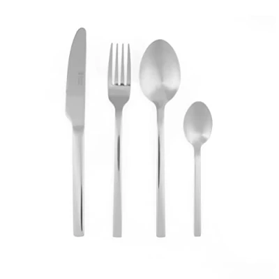 Image de Russell Hobbs BW02842 Deluxe Vermont Ménagère 16 Pièces, Set de Couverts Table en Acier Inoxydable, Pour 4 Personnes, Poli Miroir, Design Classique, Comprend des Couteaux Fourchettes et Cuillères