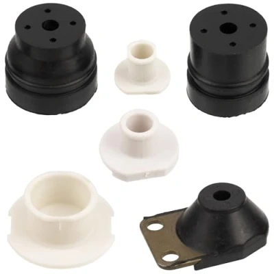Image de AERZETIX C73896 Kit/ensemble de 6 pièces 3 Plots anti vibration pour tronçonneuse + bouchons compatible avec Stihl 240 MS 260 380 381 024 026 028 038