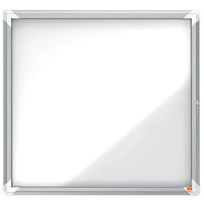 Image de Nobo Vitrine d&#039;Affichage Tableau Magnétique Extérieur Verrouillable, 6 x A4, Premium Plus, Blanc, 1902578