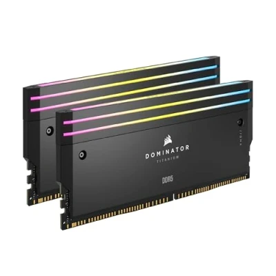 Image de CORSAIR Dominator Titanium DDR5 RGB Kit d&#039;Amélioration de La Lumière 2X Modules 0 Go RAM Compatible avec l&#039;iCUE Noir