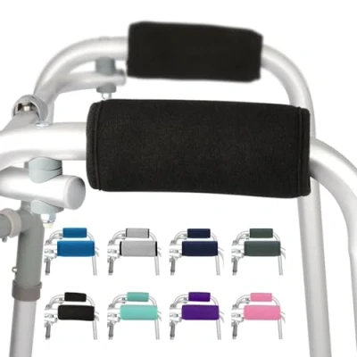 Image de supregear Poignées Rembourrées pour Déambulate, 2 Paquet Coussinets Poignée Confortable Doux Fauteuil Roulant à Béquille Walker, Accessoire de Mobilité Respirant Antidérapant