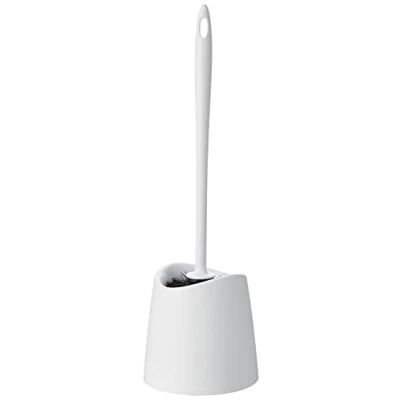 Image de TATAY Brosse WC Standard, Polypropylène, noire, Sans BPA, Fabriquée en Espagne. Blanc. Dimension 12 x 38 cm