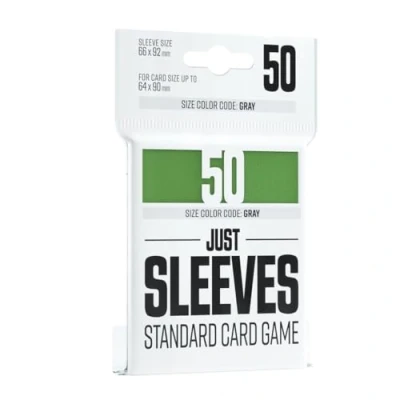 Image de Just sleeves 50 protège cartes Dos opaque coloris vert Aspect brillant Format standard 66x92mm Color Code Gray Jeu de société Accessoire