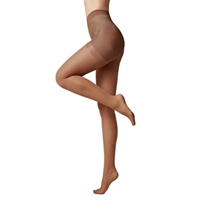 Image de Conte elegant X PRESS 20 DEN Collants Gainants avec Effet Push Up pour Femmes Ventre Plat Remonte Fesses Résistants Mokka taille 2