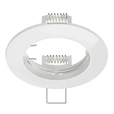 Image de ledscom.de Cadre de plafond encastrable CIRC, rond, blanc brillant, spot plafond, encastré, support, plafonnier, spots, spots encastrés, cadre, plafonnier