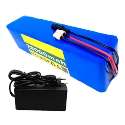 Image de GNIUBBDB Batterie Lithium ION 48 V 28 Ah 13S3P pour vélo électrique avec Chargeur, Protection BMS intégrée, idéale Moteur de 200 1200 W XT60 Plug