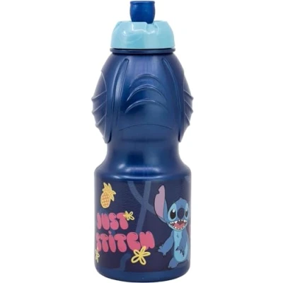 Image de ALMACENESADAN, 4940 Pack de retour à l&#039;école, cadeau Noël, composé d&#039;une bouteille sport 400 ml multicolore, produit réutilisable, sans BPA, sous licence (Stitch)