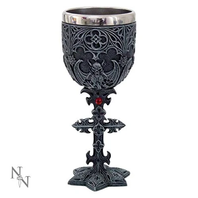 Image de Nemesis Now Gobelet vampires en résine avec insert acier inoxydable Noir 18,8 cm Taille unique