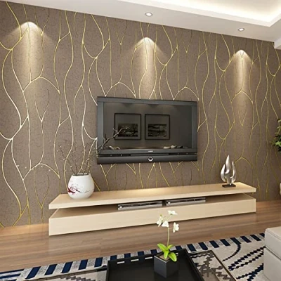 Image de Ketian moderne simple 3d simili Cerf papier peint intissé pour salon Chambre TV Fond Diamond Lattice Pattern Mur Rouleau de papier, marron foncé, 0.53m (1.73&#039; W) x 10m(32.8&#039;L)=5.3m2 (57 sq.ft)