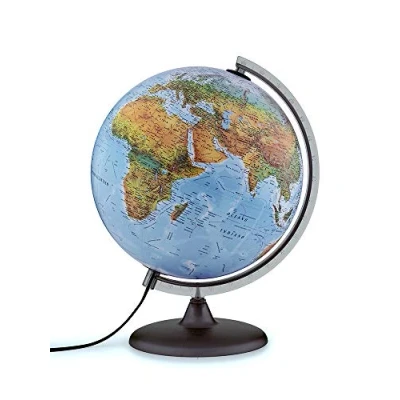 Image de TECNODIDATTICA Tecnodidactique Globe Atmosphere B2, lumineux, rotatif, cartographie physique/politique et méridienne gradué, diamètre 30 cm, couleur 0331B2FAITLFF044