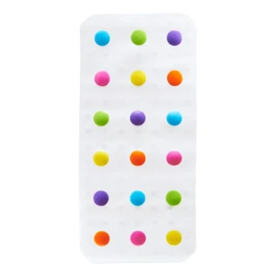Image de Munchkin Tapis de Bain Antidérapant Bébé Dandy Dots, Baignoire et Douche Coloré à Pois, Anti Glisse avec Ventouses, Sécurité Bain, Accessoires Indispensables pour Enfant