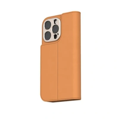 Image de Moshi Overture MagSafe Étui à rabat en cuir 3 1 pour iPhone 16 Pro (Marron caramel)