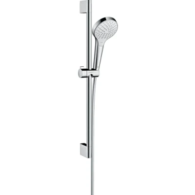 Image de hansgrohe Croma Select S Ensemble de douche Vario EcoSmart 9 l/min avec barre Unica&#039;Croma 65 cm, blanc/chromé, 26563400
