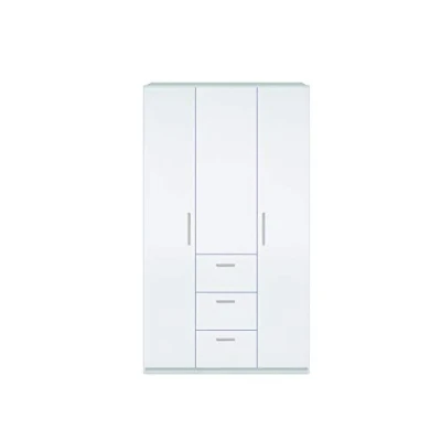 Image de Habitdesign Etagère de bureau, Modèle Stylus, Finition Blanc Artik, Mesures : 201 cm (H) x 80 (L) 28 (P)