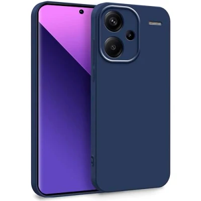 Image de MyGadget Coque pour Xiaomi Redmi Note 13 Pro Plus 5G Case Protection Rigide Anti Choc avec Doublure Microfibre Bleu Foncé