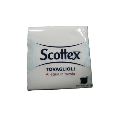 Image de Scottex Cerri serviettes 2 plis (Couleurs Assorties: Blanc, Vert, Rouge et Jaune) 35 pièces