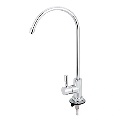Image de Robinet En Acier Inoxydable Chromé De 1/4 Pouces, Osmose Inverse, Col Cygne, Connexion Rapide, Filtre À Eau Potable, Cuisine