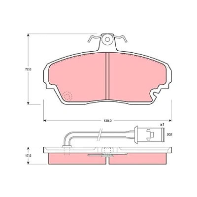 Image de TRW COTEC GDB851 Jeu de plaquettes frein contact signal d&#039;usure inclus ROVER: 800 Berline, HONDA: LEGEND 1
