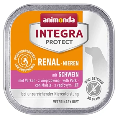 Image de nourriture de régime pour chien Integra Protect d’animonda, humide en cas d’insuffisance rénale chronique, au porc, 11 x 150 g