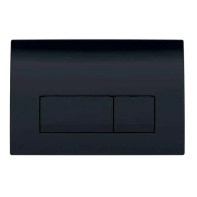 Image de Geberit Delta 50 Plaque de commande double touche, Noir brillant (115.119.DW.1) 115.119.DW.1