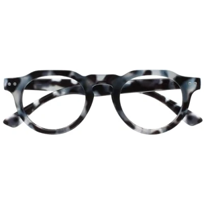 Image de OPULIZE RIO Lunettes de Lecture Anti Lumière Bleue Monture Partie Supérieure Droite Bleu Écaille Tortue Hommes et Femmes B53 3 +1.00