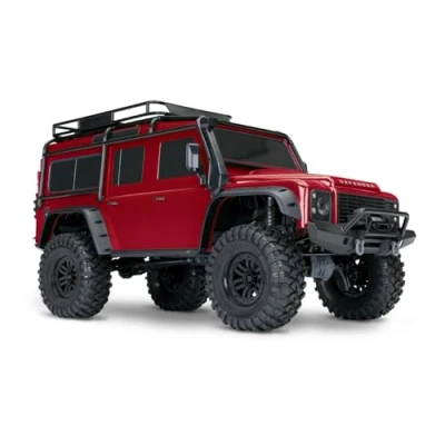 Image de Traxxas Landrover Defender Rouge Brushed Auto RC électrique Crawler 4 Roues motrices (4WD) prêt à fonctionner (RTR) 2,4