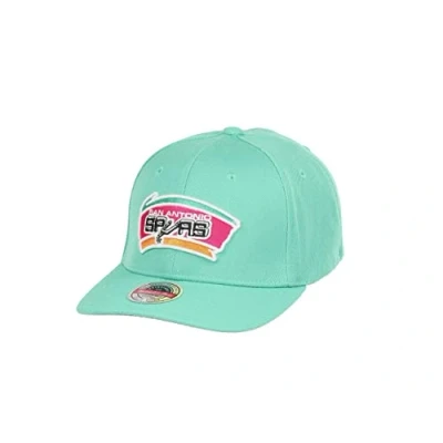 Image de Mitchell &amp; Ness San Antonio Spurs Turquoise NBA Team Ground 2.0 Stretch Snapback HWC Cap One Size