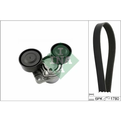 Image de INA 529 0510 10 Jeu de courroies trapézoïdales à nervures Contrôler et changer roue libre alternateur si nécessaire BMW: 3 Touring, Berline, Coupe