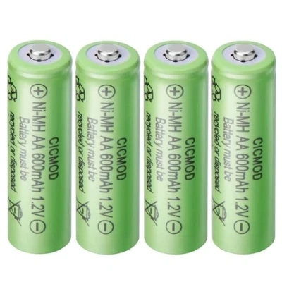 Image de CICMOD Rechargez la Batterie Accu Solar Ni MH AA 600 mAh Rechargeable Lot de 4 pour Produits Solaires