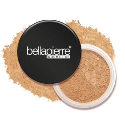 Image de Bellapierre Loose Mineral Foundation Fond de teint minéral en poudre libre Couvrance Totale SPF 15 Vegan &amp; Cruelty Free Hypoallergénique 9 Grammes Maple