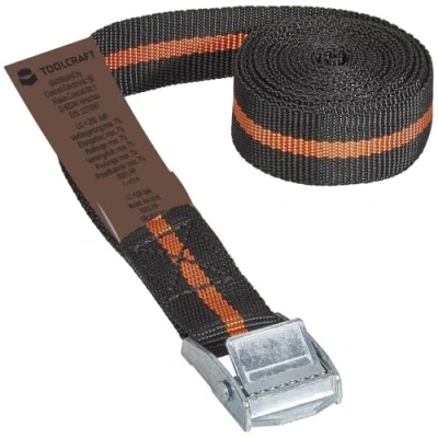 Image de TOOLCRAFT 2270587 Sangle darrimage Force de traction LC : arrimage plaquant (simple/direct)=125 daN (L x l) 3 m 25 mm à boucle