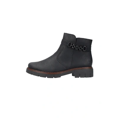 Image de Rieker Femme Bottines Z3566, Dame Bottines,Bottes,Demi Bottes,Bottillon,Plat,Noir (Schwarz / 00),39 EU 6 UK