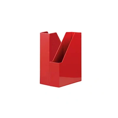 Image de HAN i Line 16501 17 Lot de 2 porte revues élégants et modernes haut gamme pour cahiers, magazines dossiers jusqu&#039;au format A4/C4 Rouge